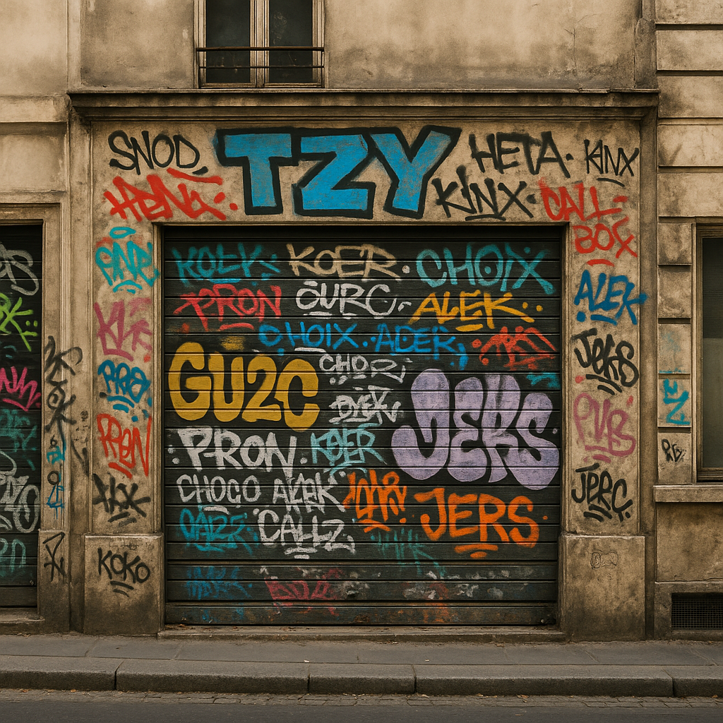 Avant — Facade commercial apres graffitis - Illkirch-Graffenstaden