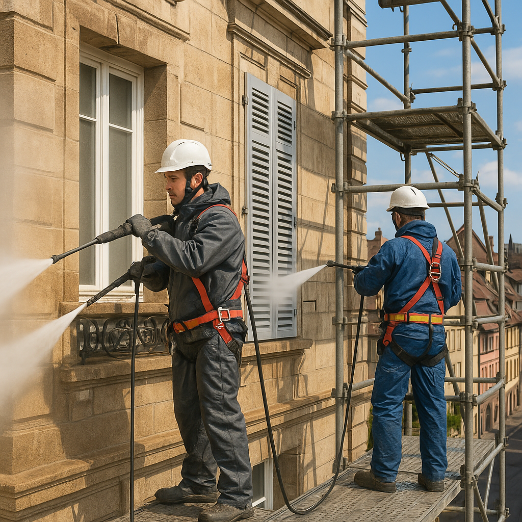 Nettoyage de facades, toitures et exterieurs